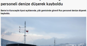 gemlik limanından ayrılan rus gemisinin personeli denize düştü kayboldu